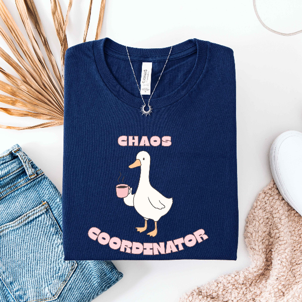 Chaos Coordinator Goose Shirt, Funny Goose Graphic Tee, Humorus Quote Shirt, Humor Graphic Shirt