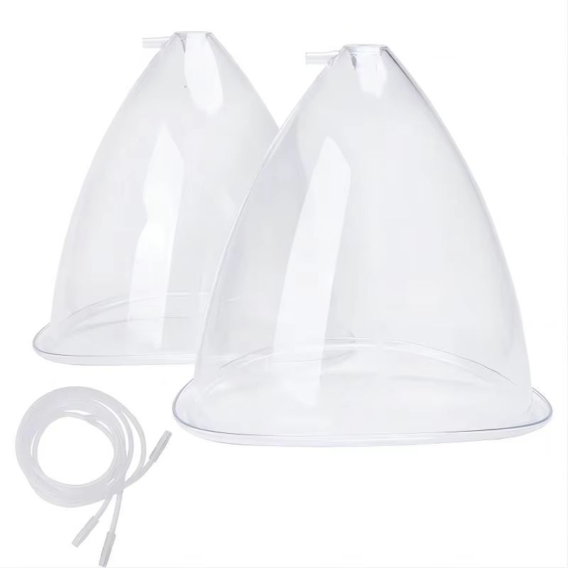 Breast & Hip Enhancement Vacuum Pump Set with 2 Cups and Hose for Lifting and Contouring