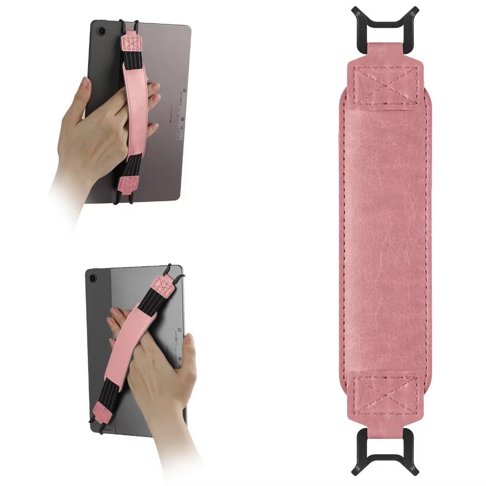 Universal Leather Tablet Hand Strap With Anti-Slip Finger Grip Holder