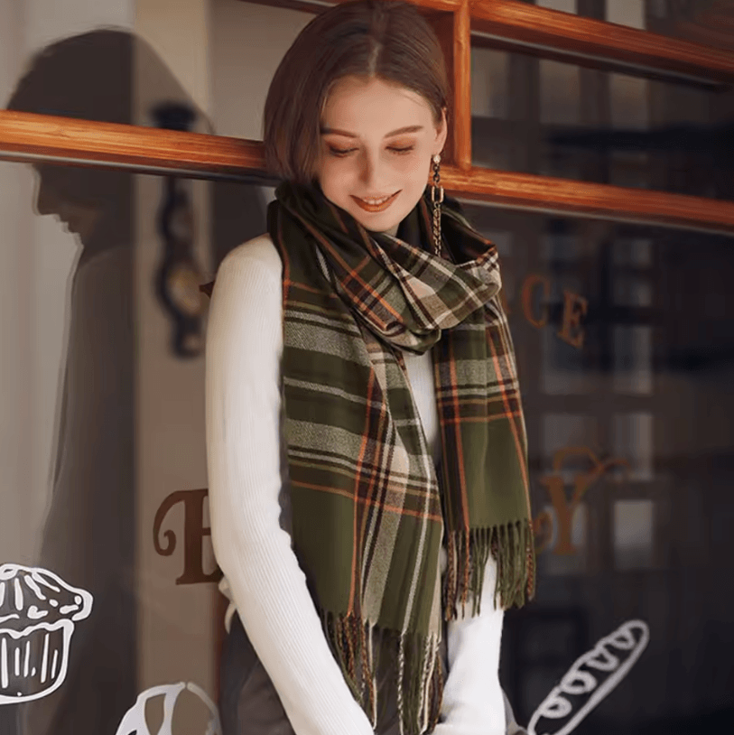 Womens Scottish Tartan Plaid Scarf – Soft Warm Long Wrap Shawl