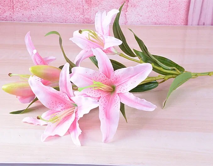 Artificial Lilies Bouquet: 6 Heads for Wedding & Home Decor