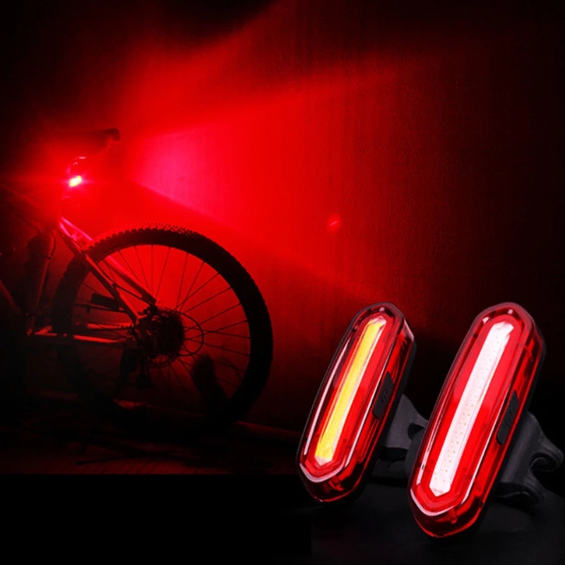 Bright USB Rechargeable Cycling Tail Light LED Rear Bike Safety Light