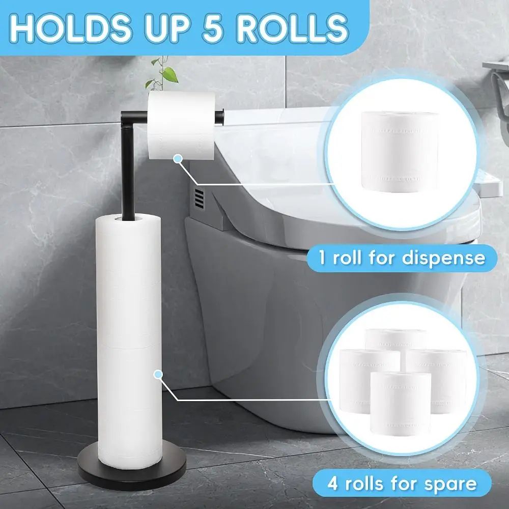 Stainless Steel Freestanding Toilet Paper Holder