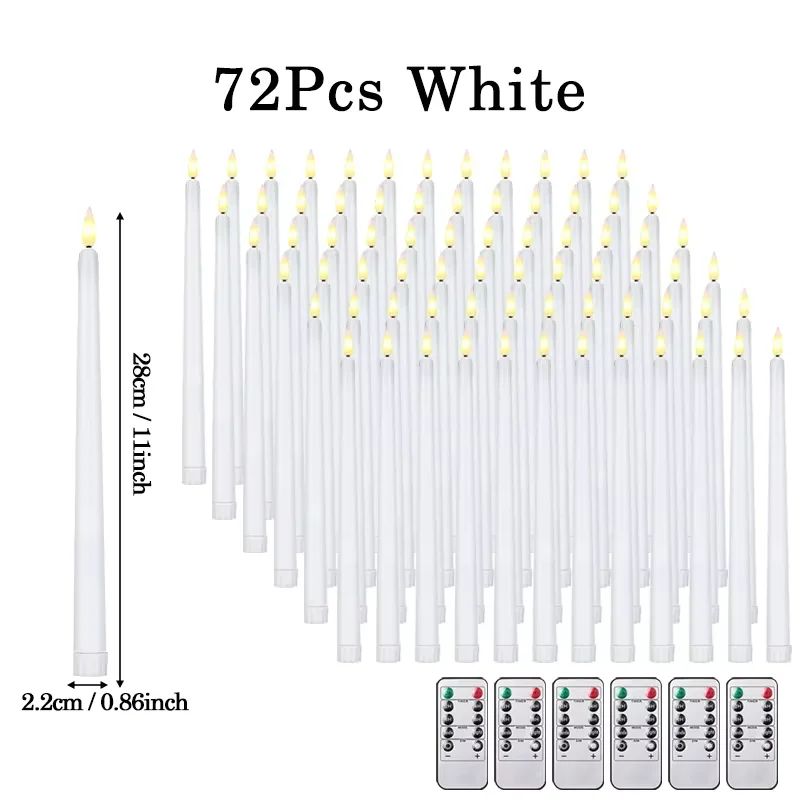 Flameless LED Taper Candles Set with Flickering Light