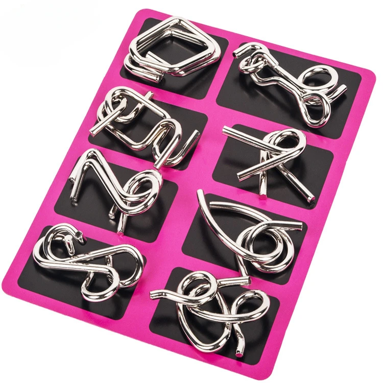 Interactive Metal Montessori Puzzle for Kids & Adults Brain Teaser Mind Game for Cognitive Development