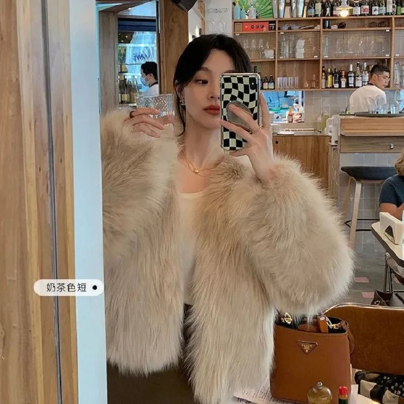2026 Fashion Imitation Fox Fur Coat | Premium Casual Short Loose Winter Jacket & Comfortable Outerwear System