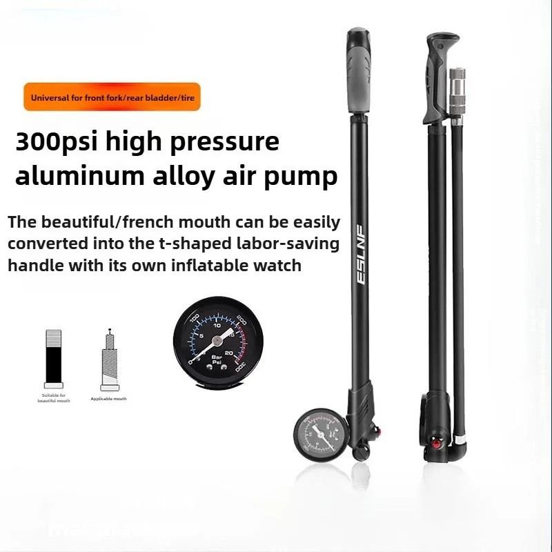 ESLNF 300PSI High-Pressure Shock Pump | Professional Suspension Pump for MTB Fork & Rear Shocks