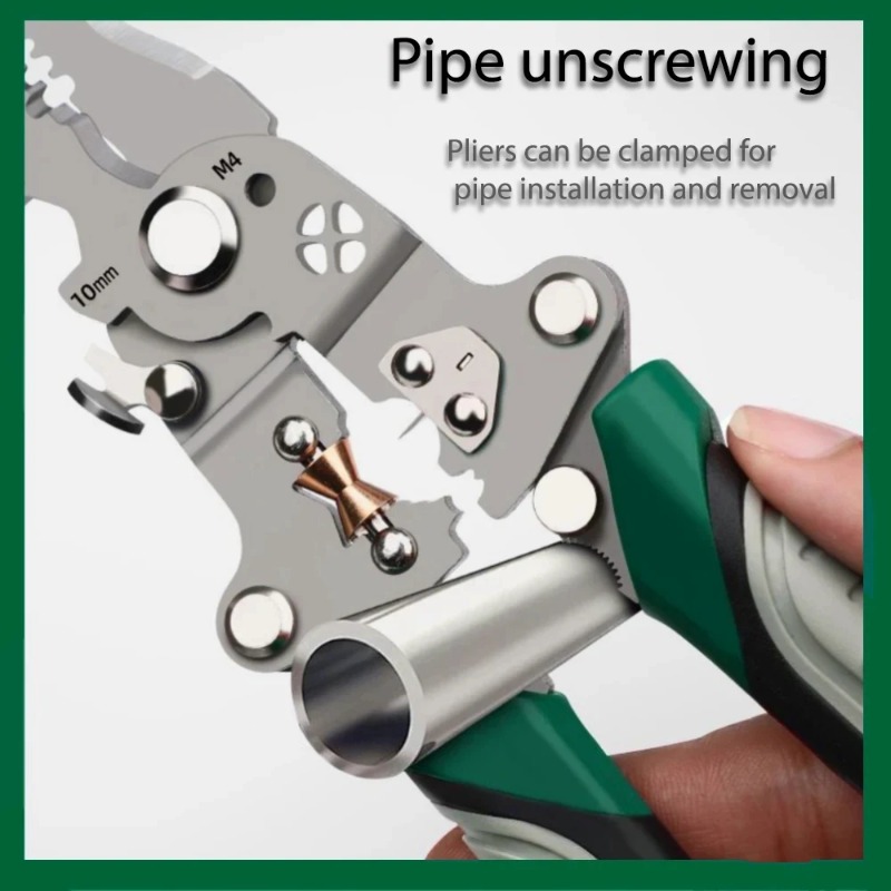Electrician wire splitter, foldable wire stripper, pulley design multi-function, crimping pliers hand tool