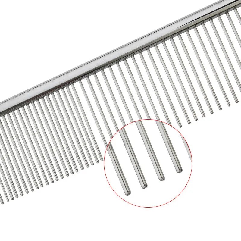 Stainless Steel Pet Grooming Comb: Remove Pet Hair Easily