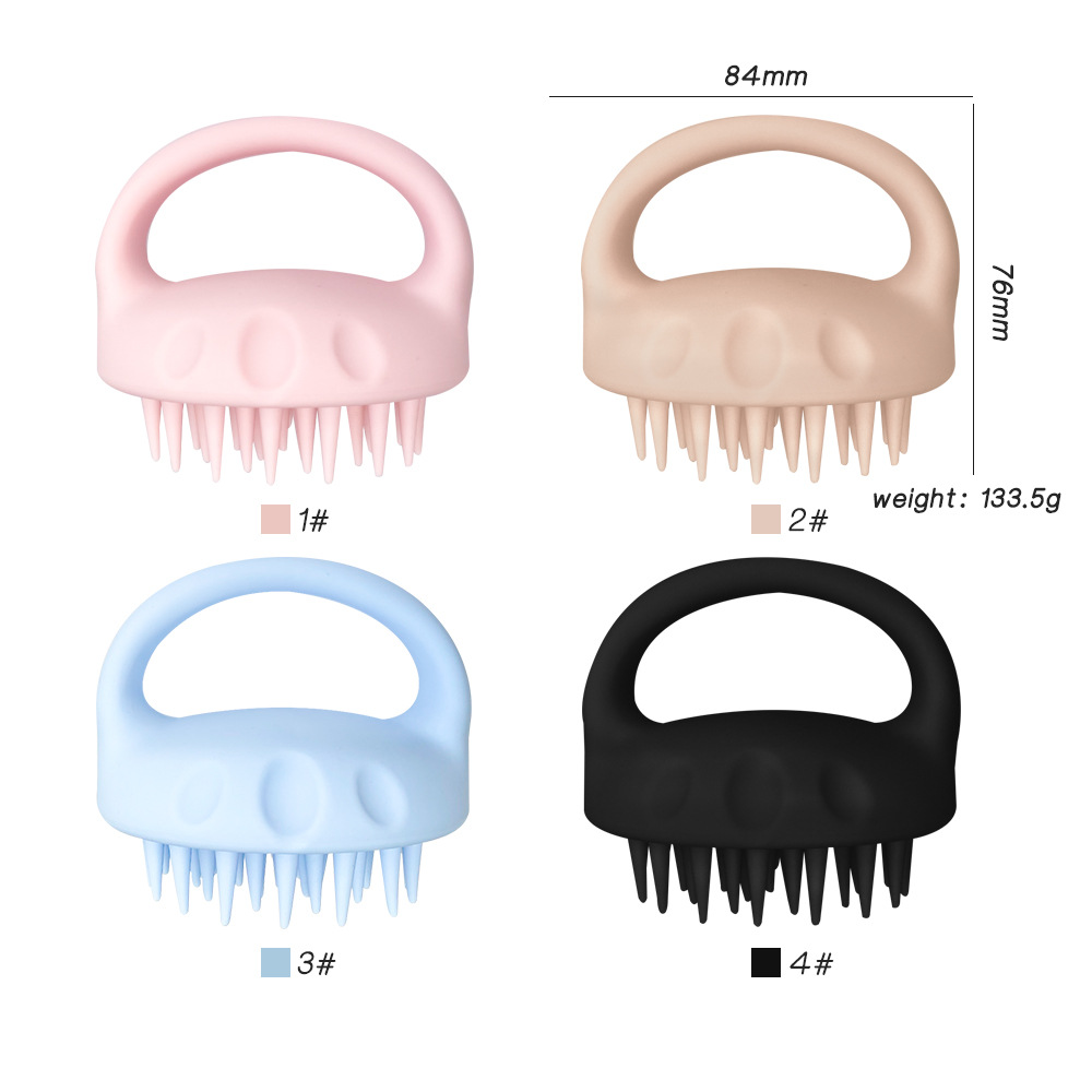 Silicone Scalp Massager Brush Hair Washing Exfoliating Shower Tool