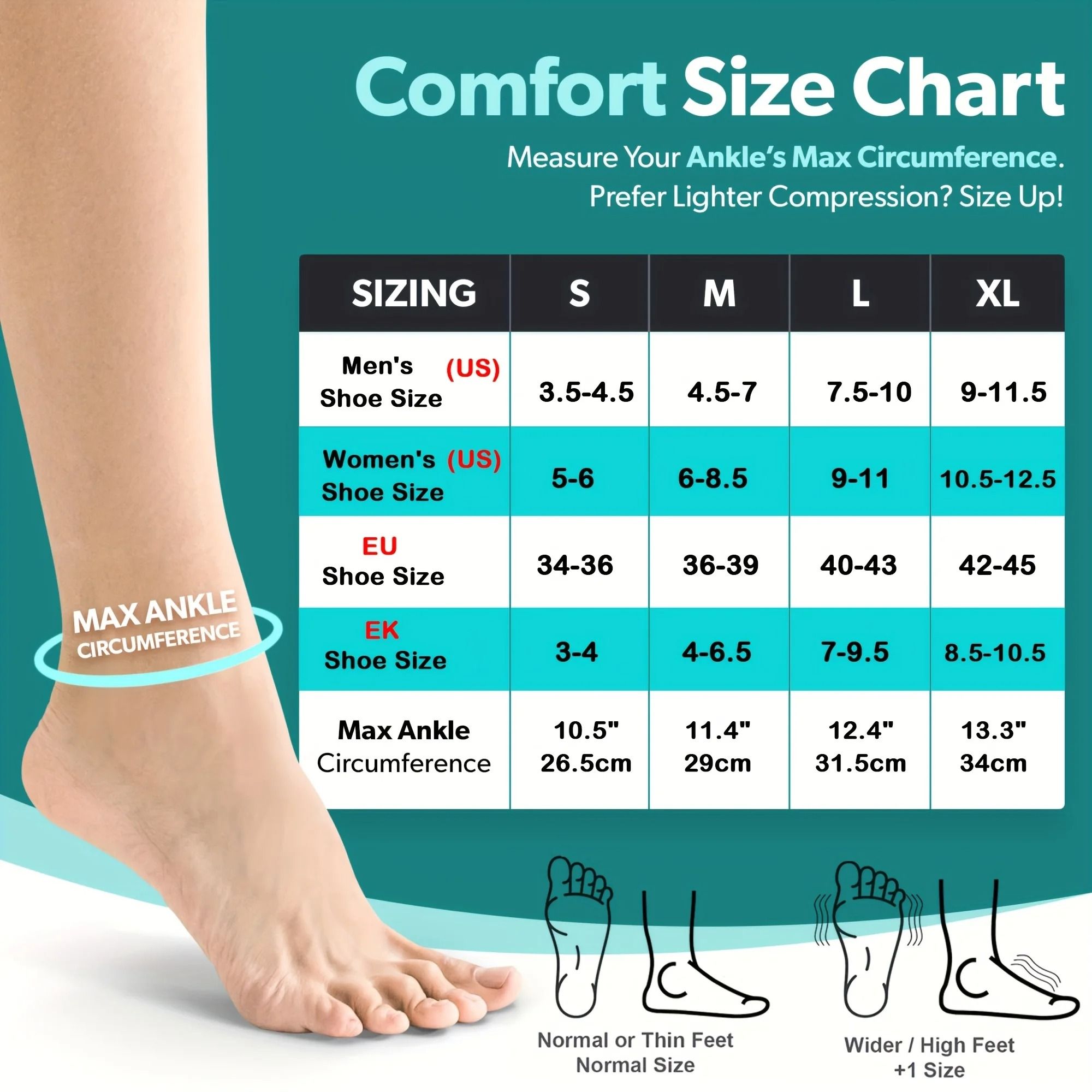 Ankle Compression Socks with Arch Support and Open Toe Design