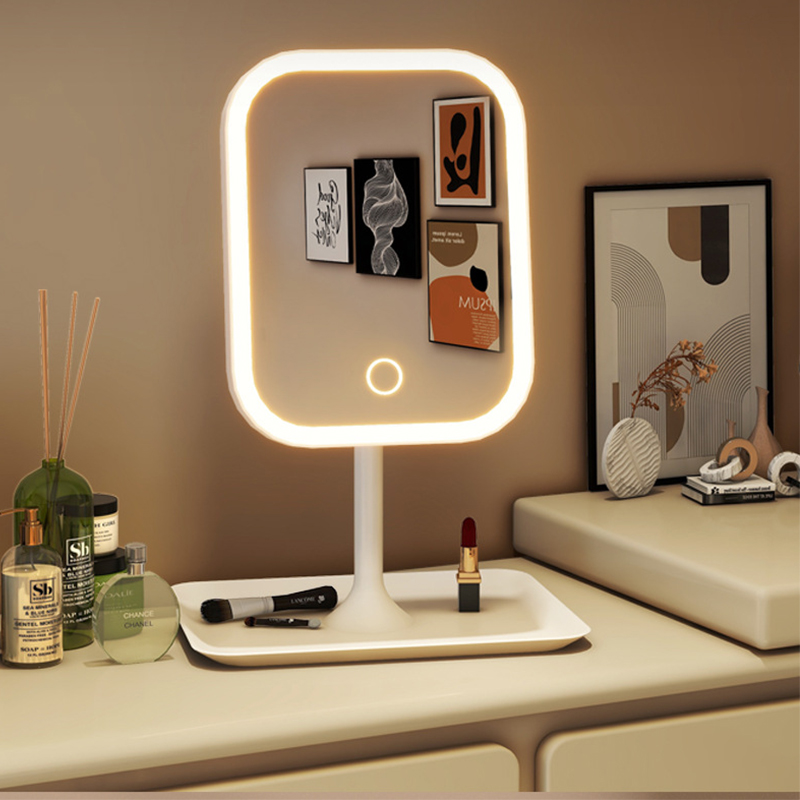 LED Makeup Mirror with Touch Function for Women Bedroom Dressing