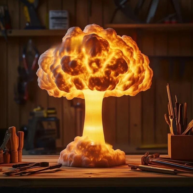 Atomic Mushroom Cloud Table Lamp USB Desk Light