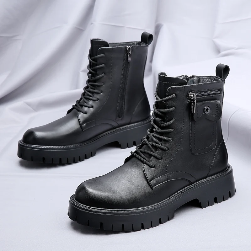 High Quality Mens Chelsea Boots, Luxury Leather, English Style, Thick Sole, Famous Casual Shoes