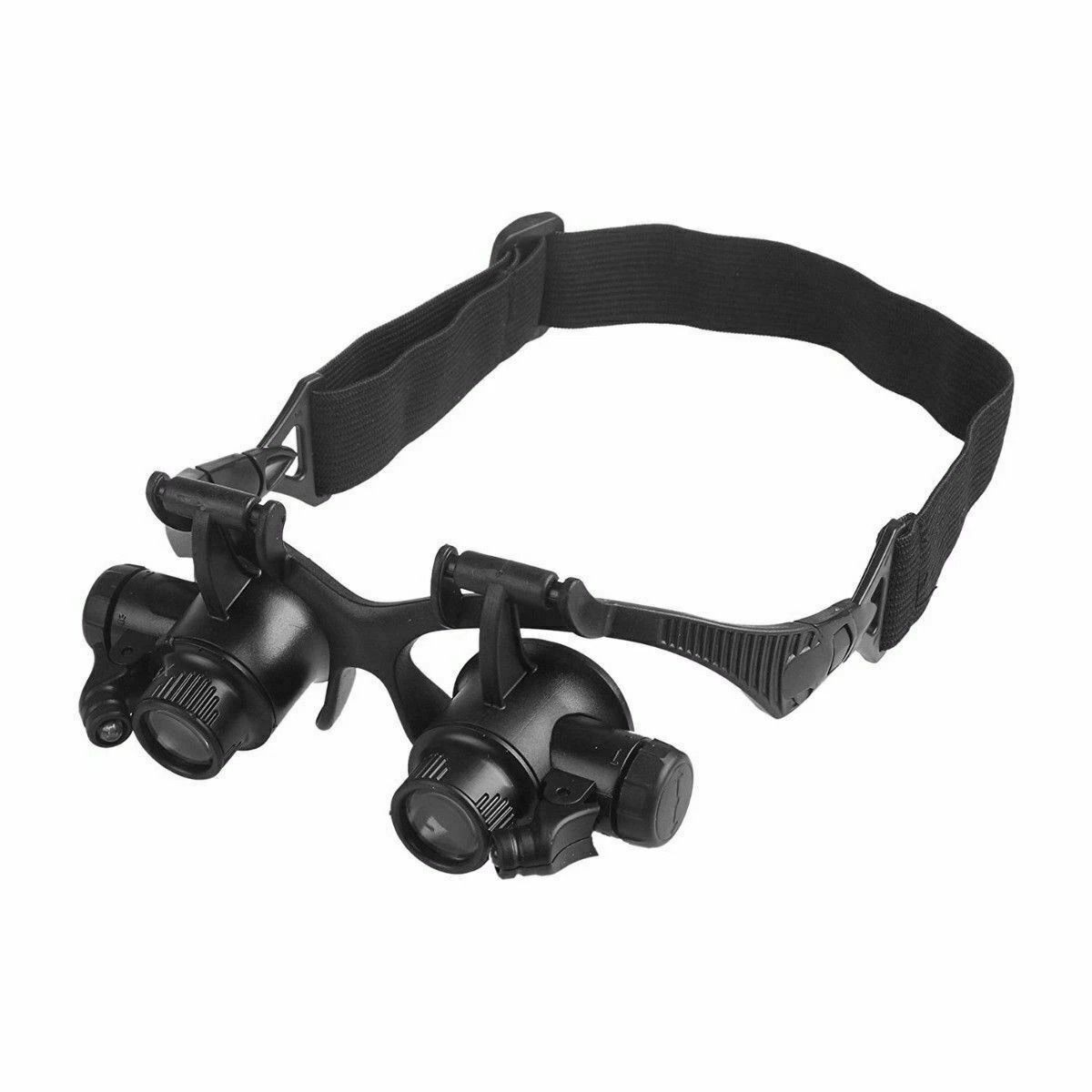Double Eye LED Magnifying Glass for Jewelry & Watch Repair with Lenses