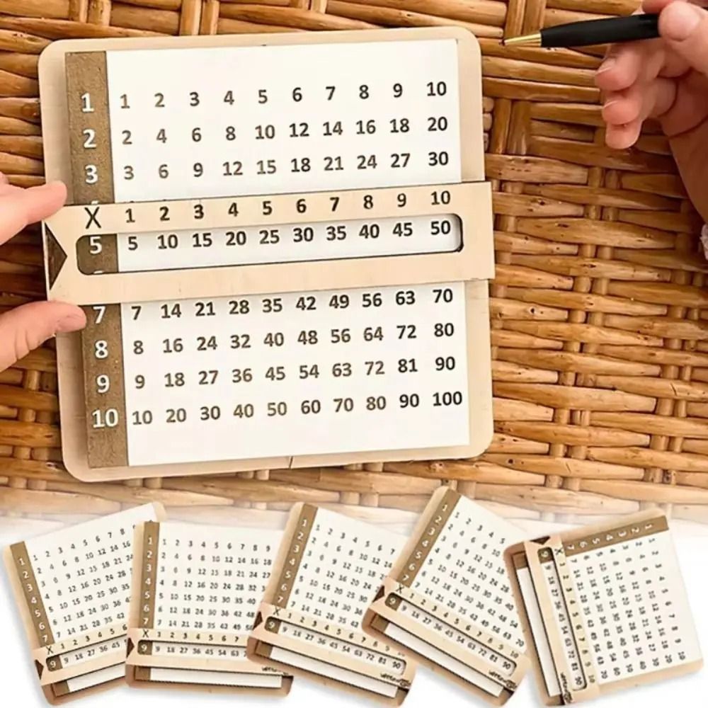 Montessori Slidable Multiplication Gallery | High-Fidelity Wooden Mathematics Board & Professional Logic Teaching Tool