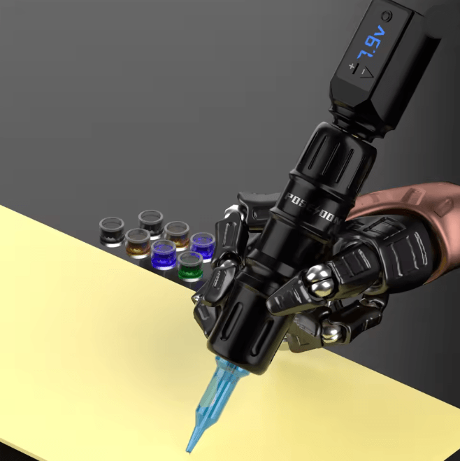 Poseidon Wireless Tattoo Pen Kit High Power Professional Tattoo Machine
