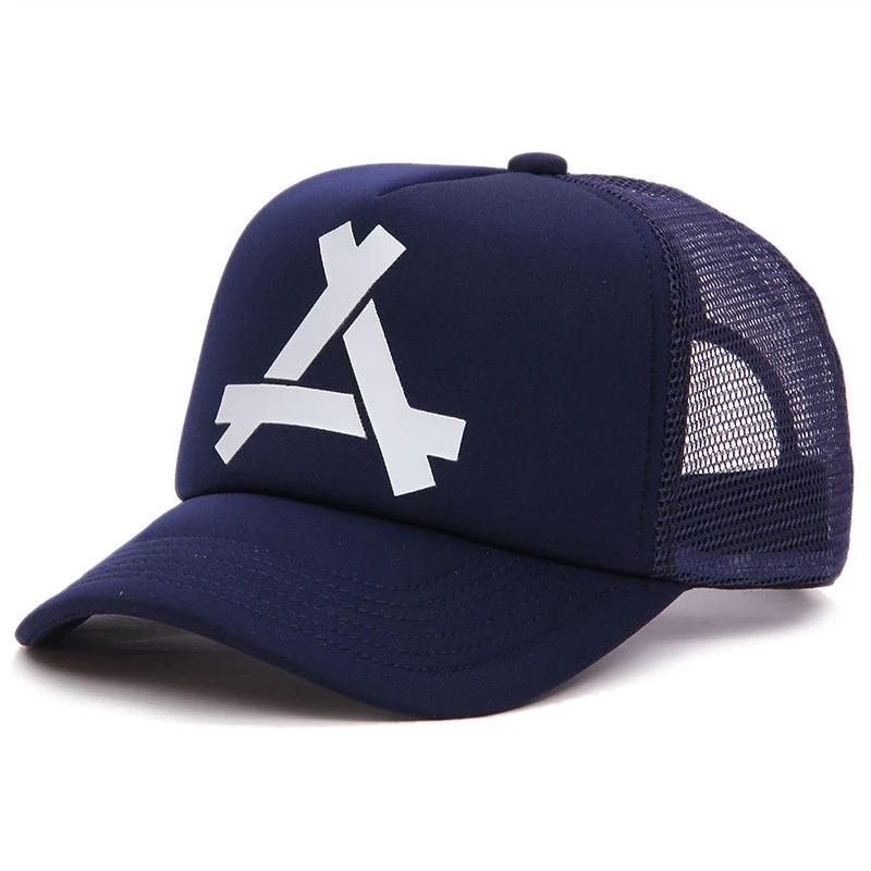 Unisex A Letter Mesh Trucker Baseball Cap