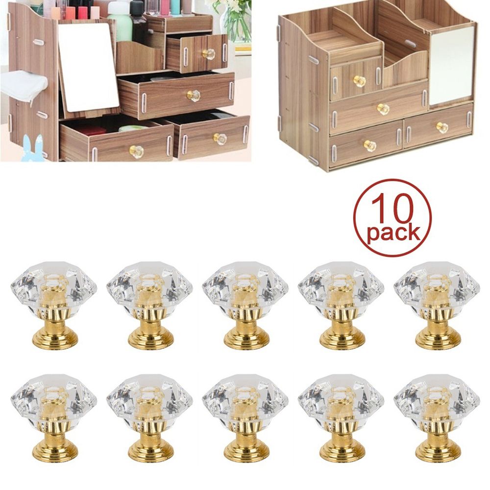 Crystal Cabinet Knobs Diamond Drawer Pulls for Dressers and Cabinets