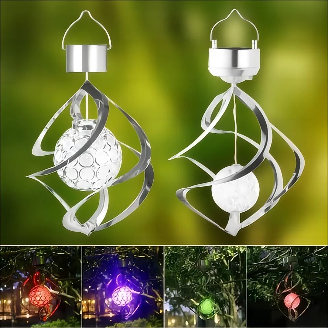 Solar Powered Wind Chime Pendant Light