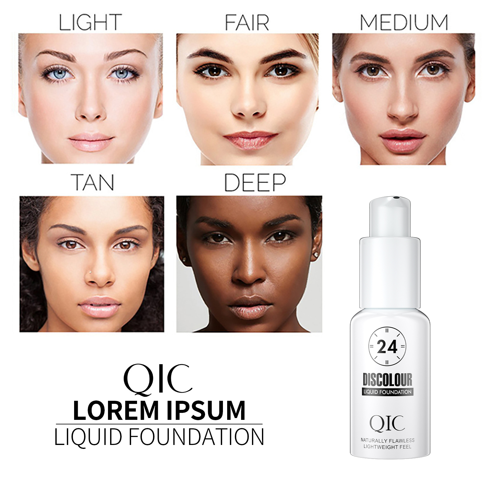 Color Changing Foundation Liquid, Hydrating Soft Matte, Long Lasting Makeup Base