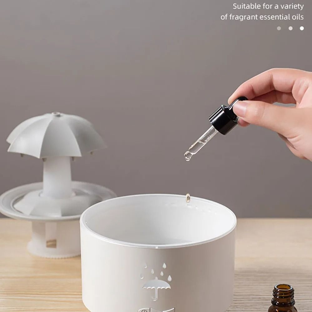 Cloud Rain Humidifier With Aroma Diffuser Night Light And Remote Control