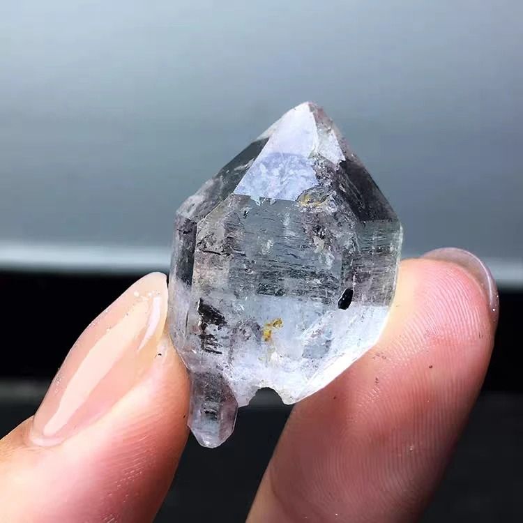 Natural Herkimer Diamond Enhydros | Rare Drifting Sand & Water Gall Mineral Specimen