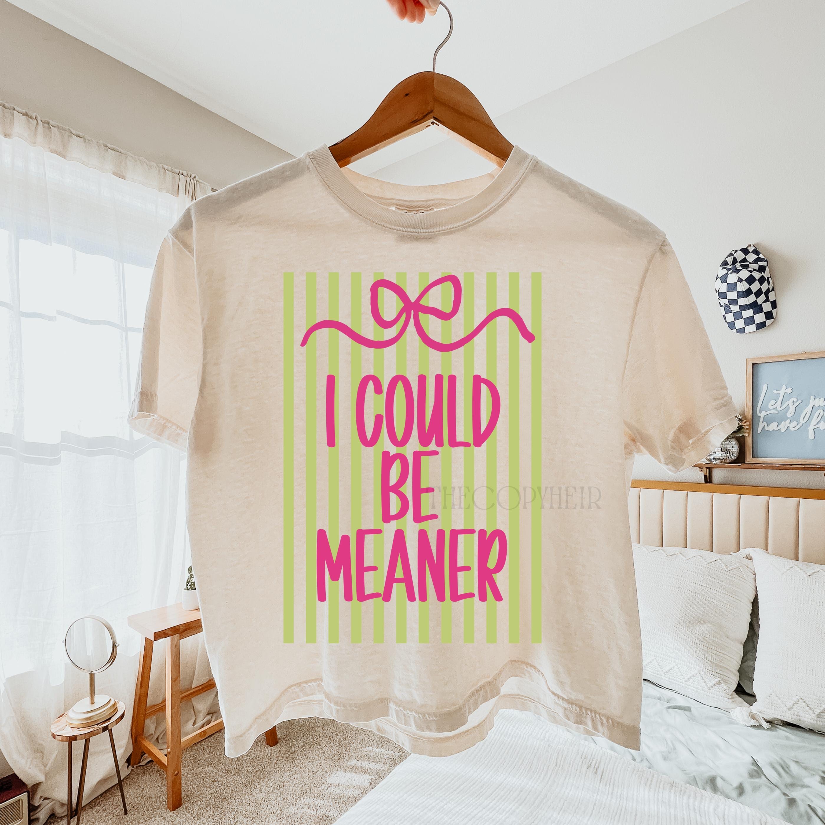 I Could Be Meaner T-shirt Funny Preppy Coquette Design