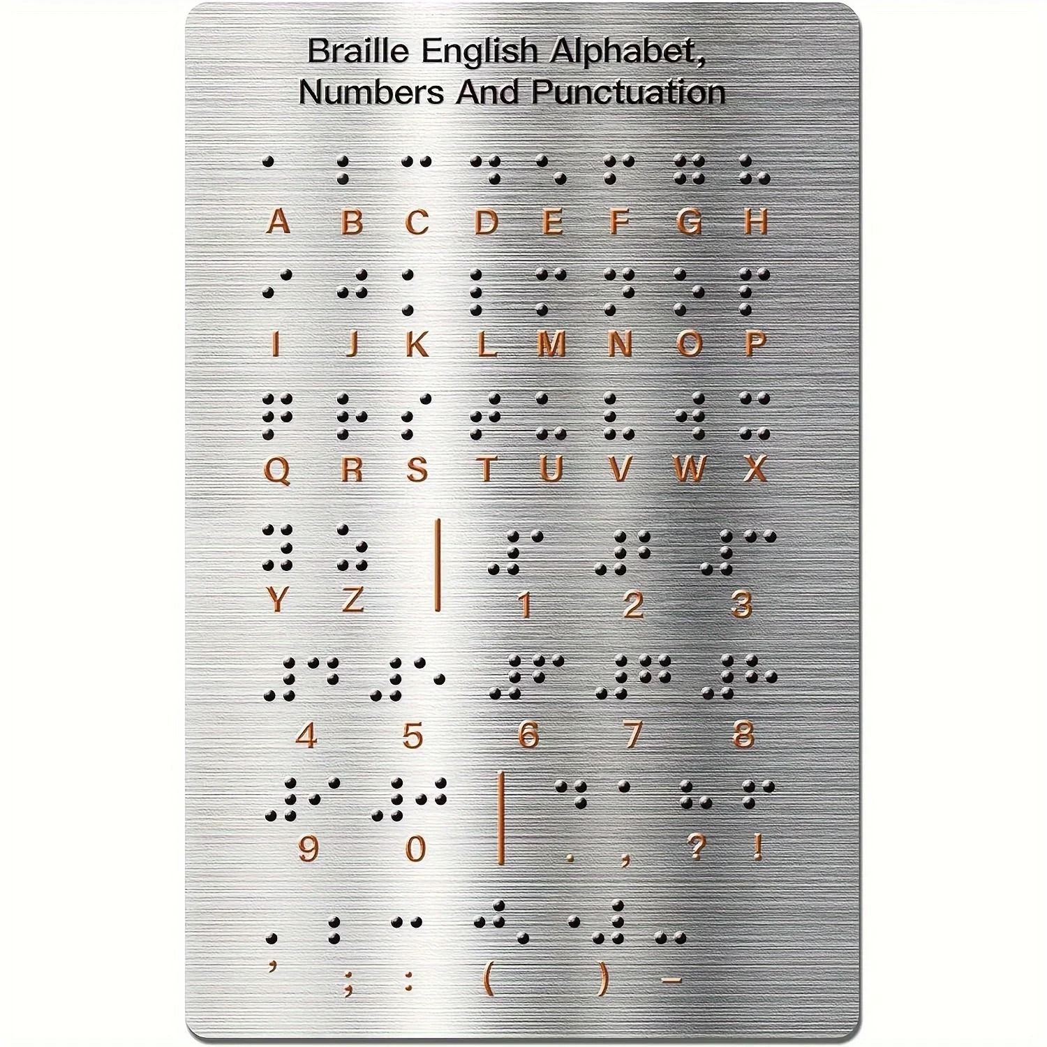 Durable Braille Letter and Number Learning Tool