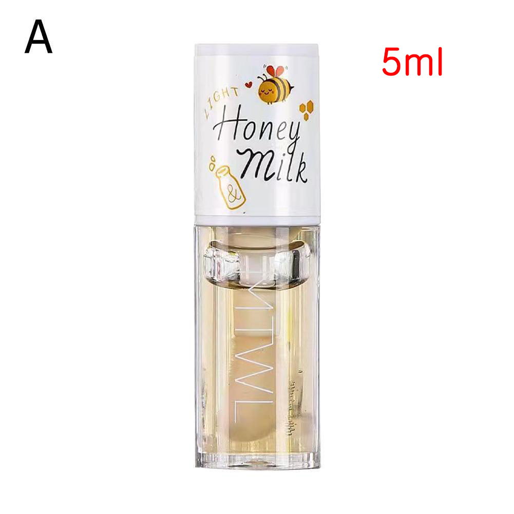 Honey Peach Lip Oil, Long Lasting Hydrating Lip Tint, Non-sticky Moisturizing Lip Plumper Serum Make Up