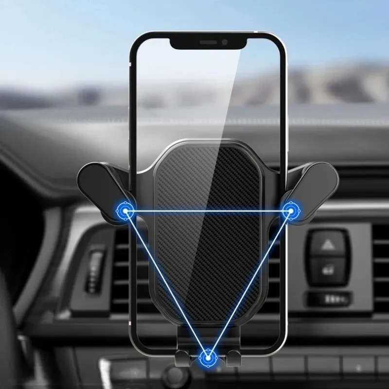 2023 New Gravity Car Phone Holder Air Vent Hook Phone Mount 360-Degree Rotation Smart Phone Holder for Car One-Hand Plac