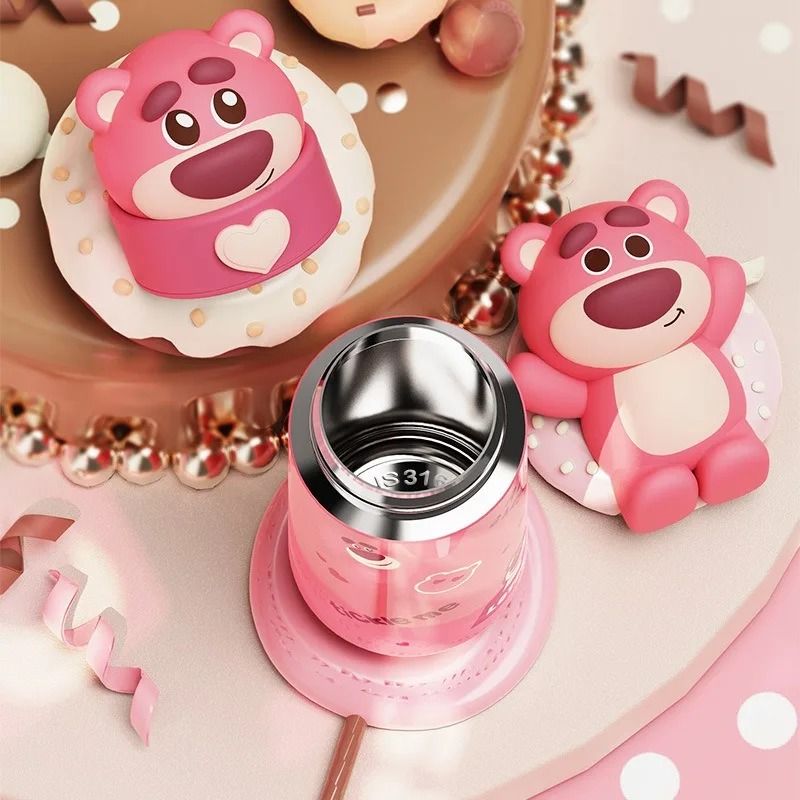 Cartoon Design Heart Handle Thermos