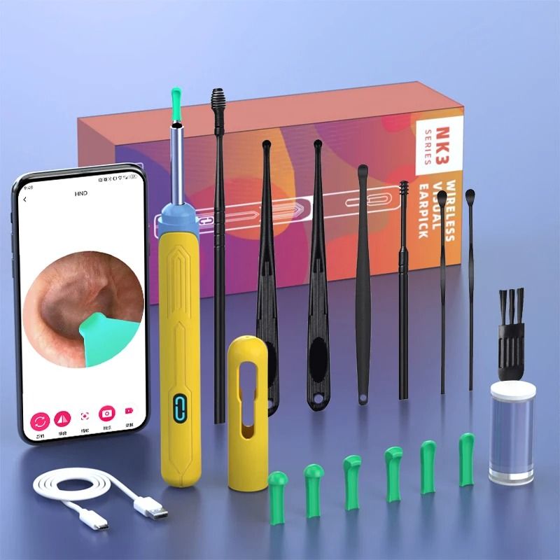 HD Ear Cleaner with Camera Otoscope Ear Cleaning Kit USB C Rechargeable Wax Removal Tool