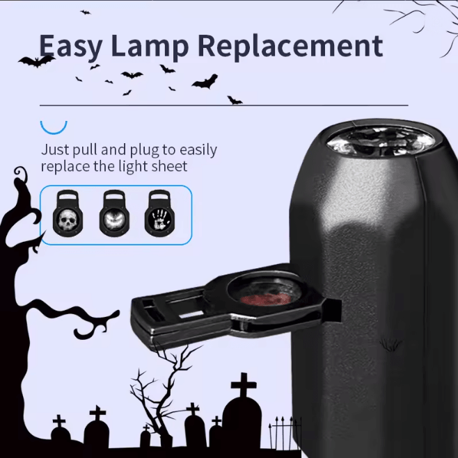 Halloween Skull Projection Night Light