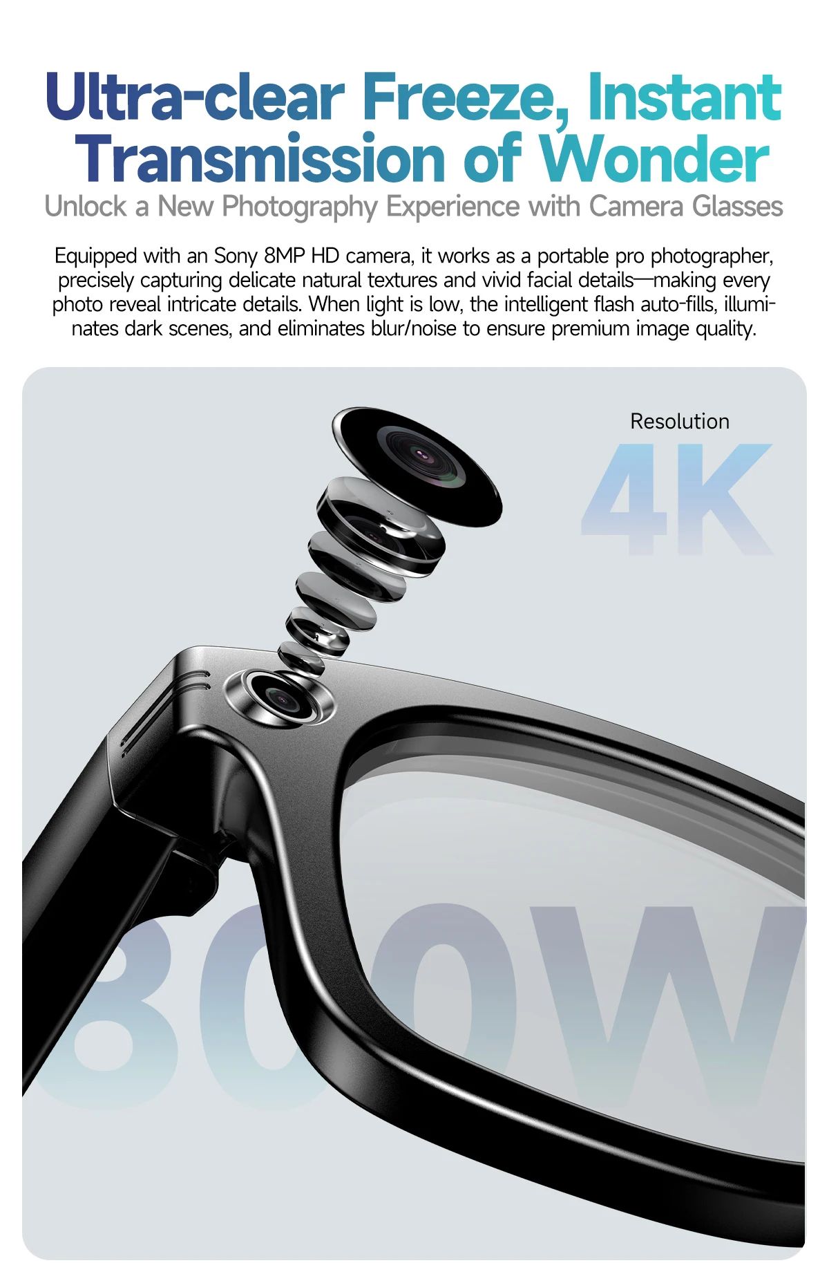 AI Smart Camera Translation Sunglasses