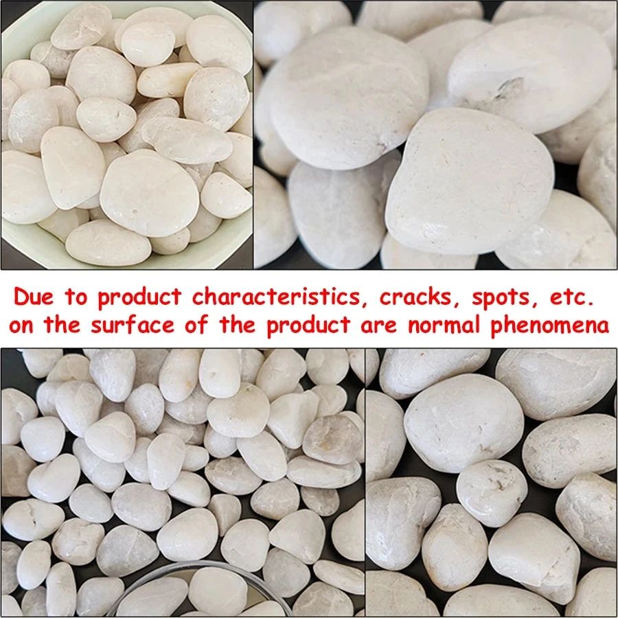 Natural White Polished Pebbles Stones