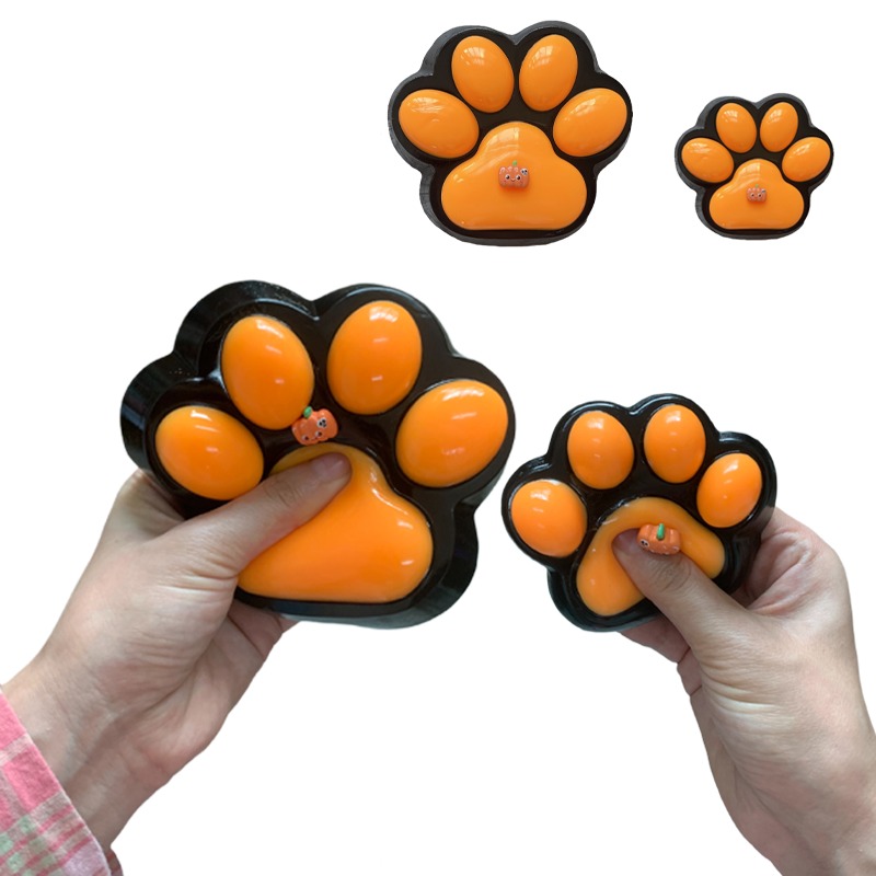 Cat Paw Stress Relief Toy Soft Jelly Feel Squeeze Toy for Kids & Adults.