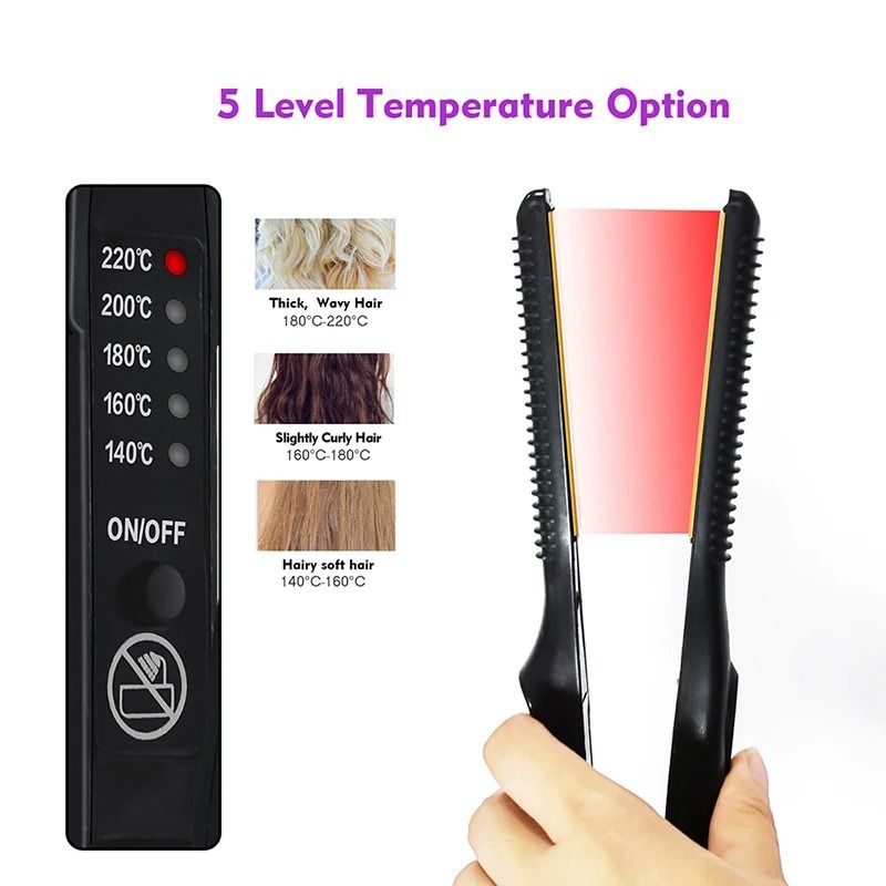 2 in 1 Hair Straightener and Curler Ceramic Flat Iron