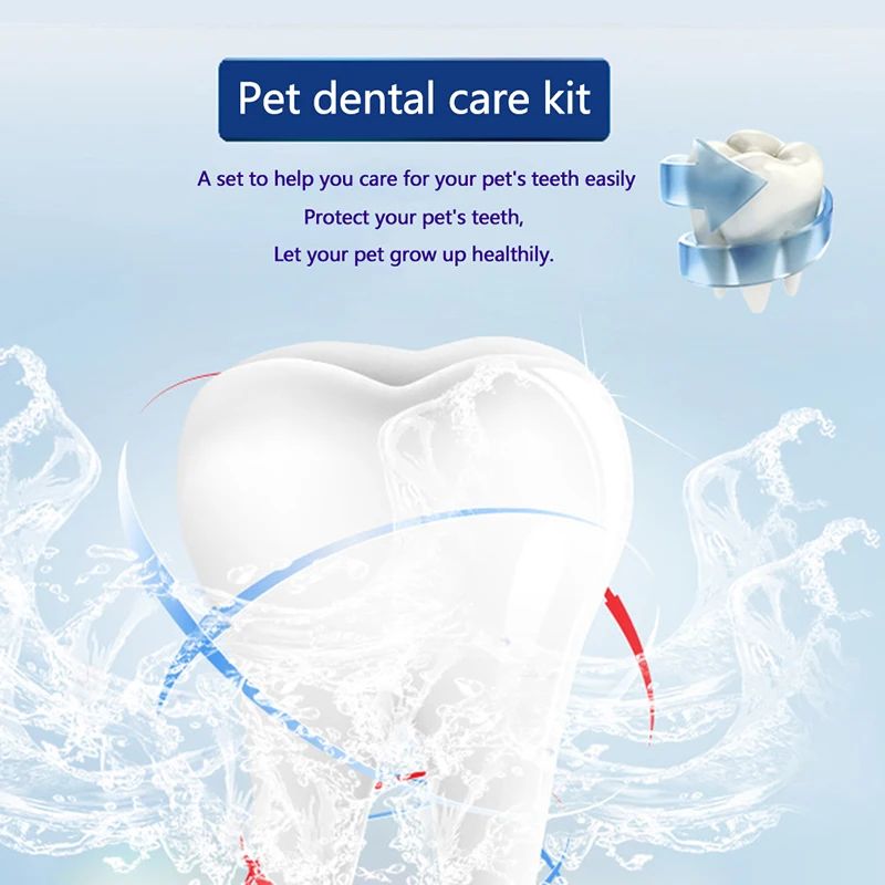 Dog Dental Care Kit Toothpaste Toothbrush And Finger Brush Set
