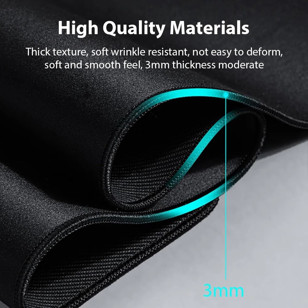 Large Anti Slip Mouse Pad Extended Desk Mat with Stitched Edges