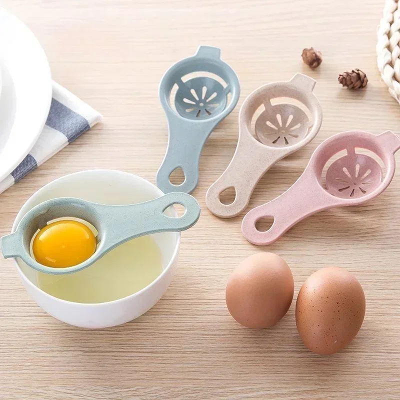 Wheat Straw Egg White Separator, Egg Yolk Separator, Egg Filter Kitchen Gadget for Baking Cooking