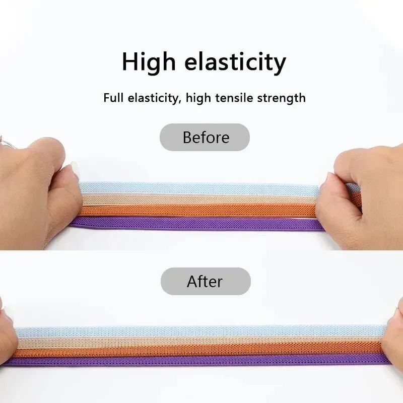 2 Pairs Elastic No-Tie Shoelaces with Press-Lock Flat Design for Kids and Adults