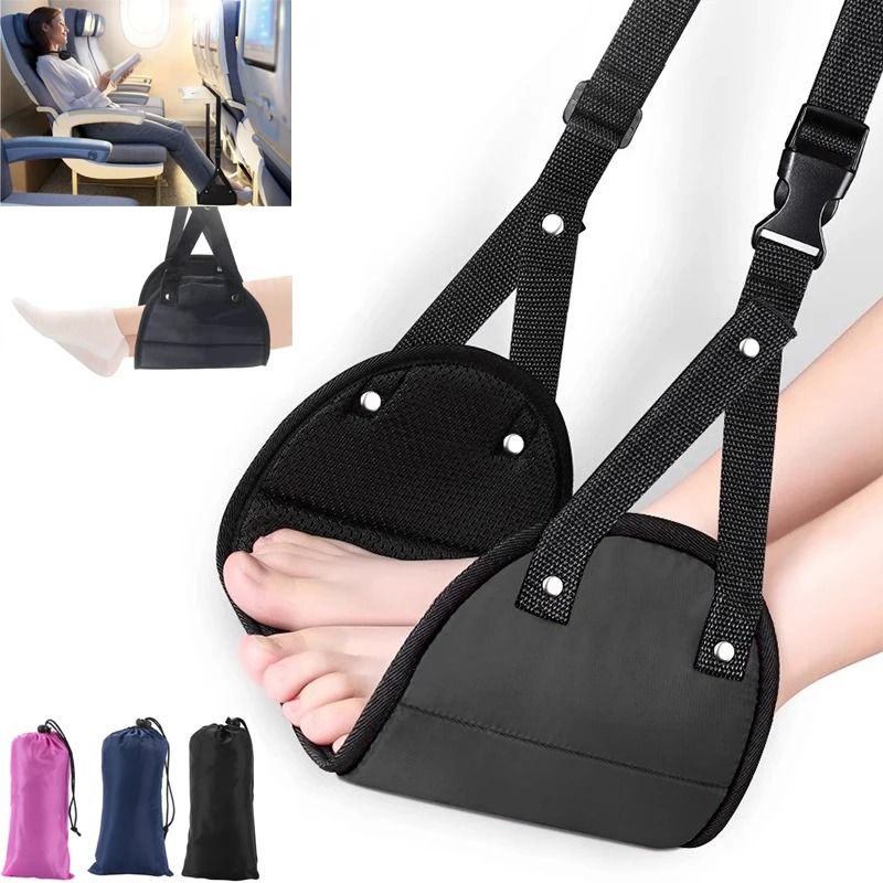 Portable Airplane Footrest Hammock for Travel Comfort