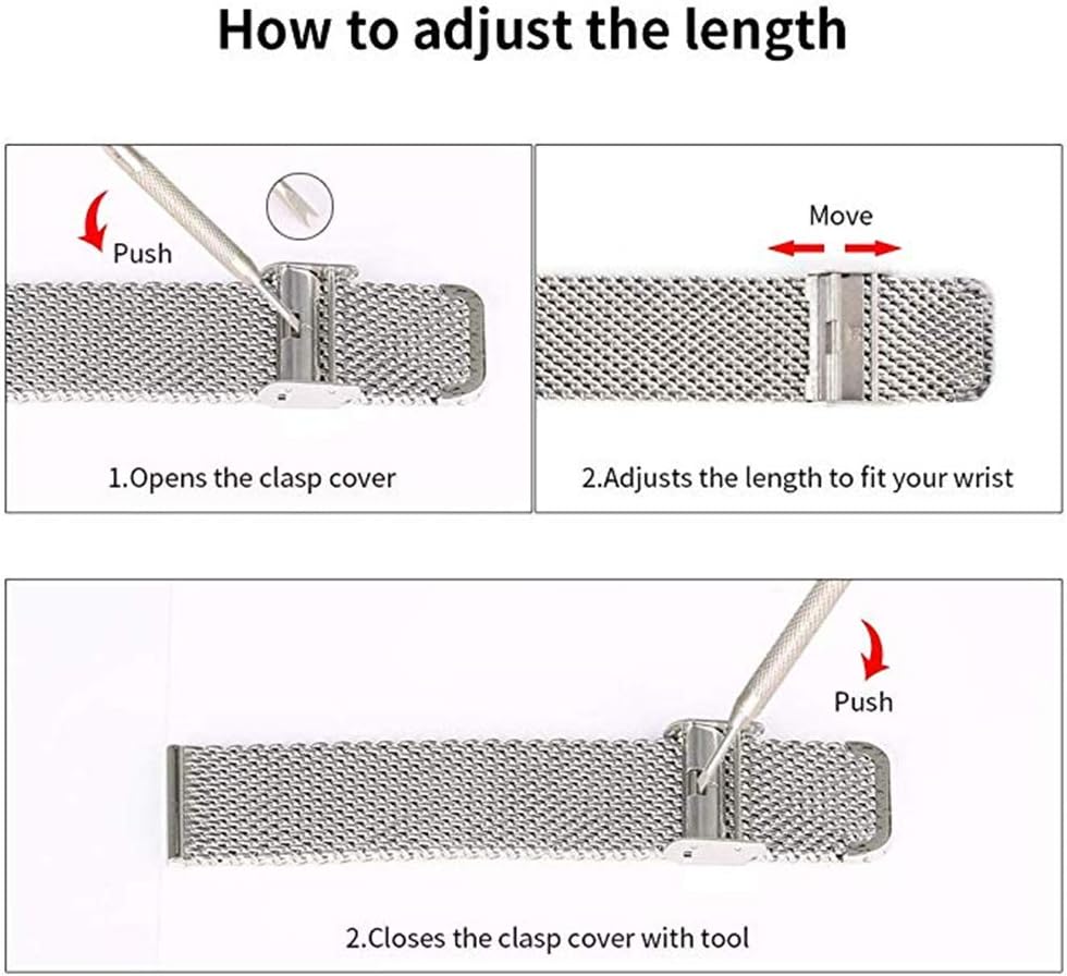 Universal Milanese Watch Band Quick Release Stainless Steel Mesh Strap
