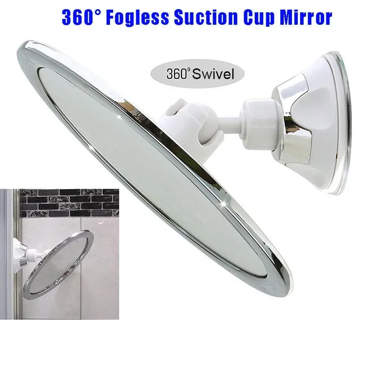 Fogless Shower Mirror with Suction Cup Holder for Makeup & Shaving