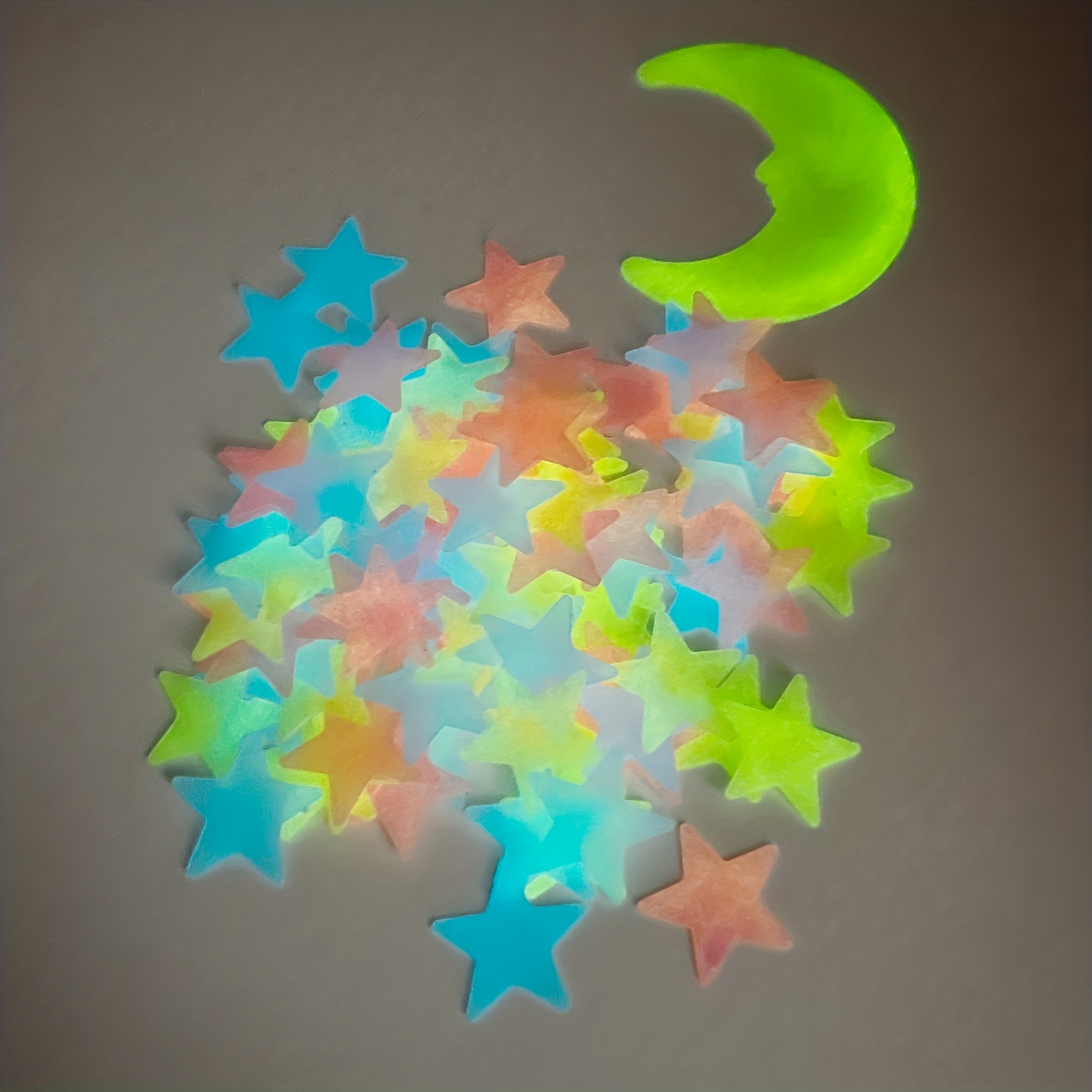 Luminous Stars Stickers, Moon Wall Stickers for Bedroom, Create Realistic Starry Sky