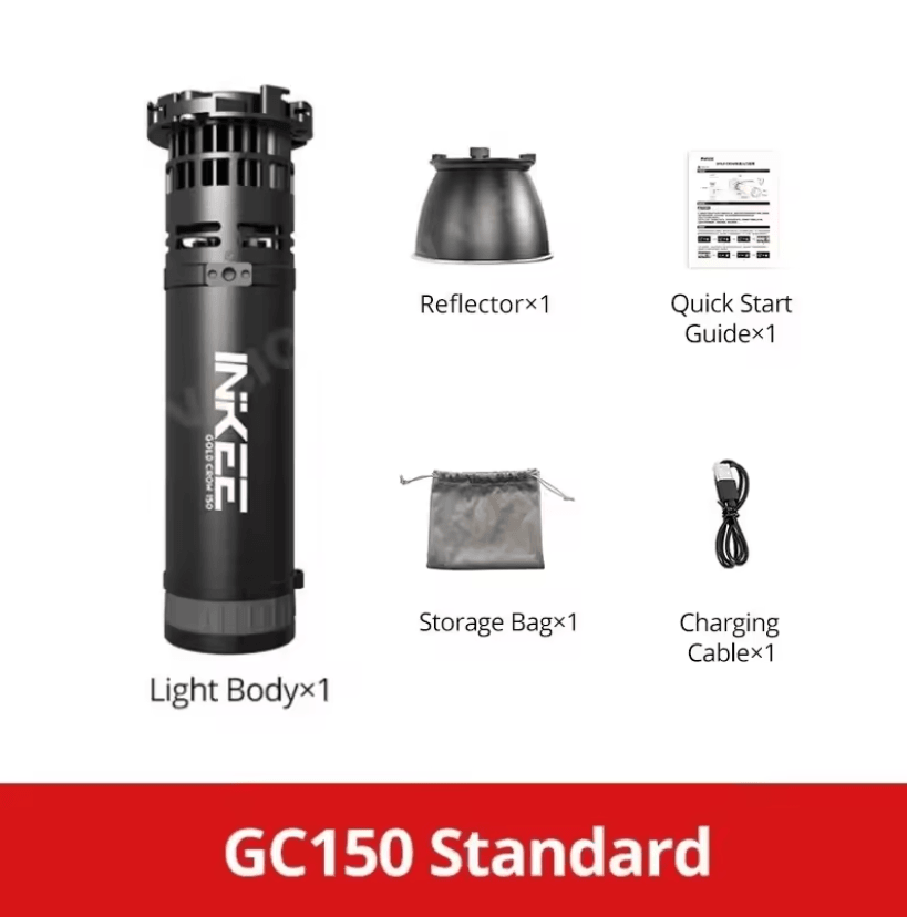INKEE GC150 Portable LED Video Light with Adjustable Color Temperature and Built in Battery