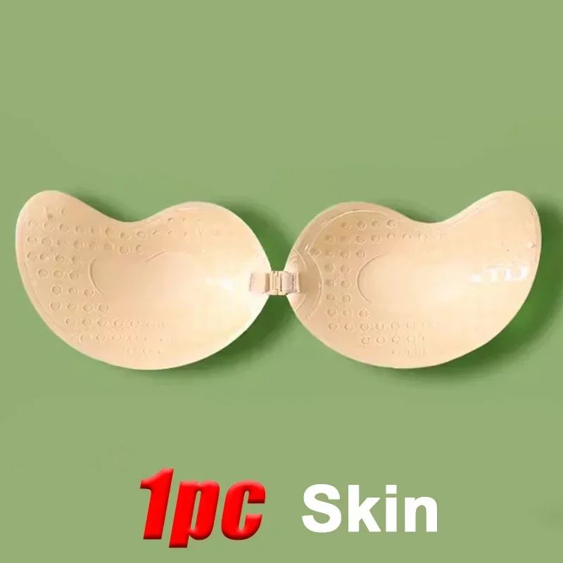 Ultimate Invisible Strapless Silicone Adhesive Push-Up Bra with Silicone Nipple Covers