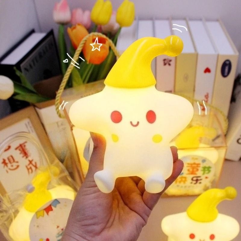 Cute Yellow Star Bedside Night Light