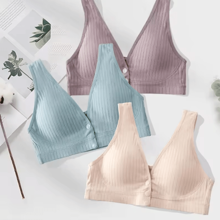 Pure Cotton Nursing Bra – Breastfeeding Maternity Bralette for Pregnancy and Plus Size Comfort